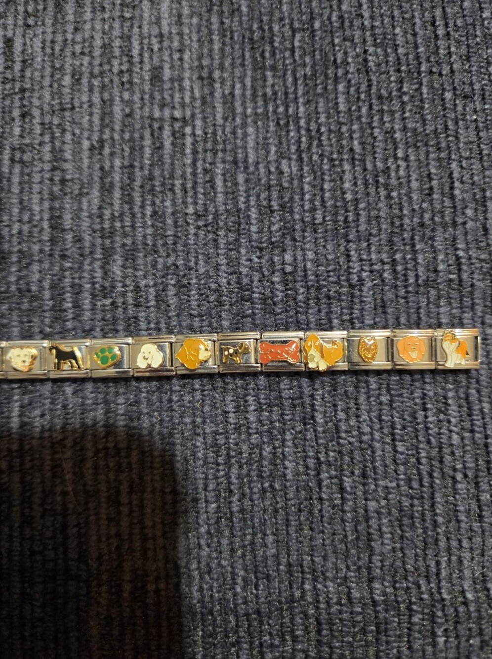 Italian Charm Link Bracelet with Dog Theme NEW - Picture 3 of 5
